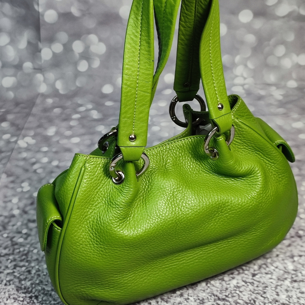 TALBOTS Shoulder Hand Bag Satchel HOBO Light Green High Quality Leather NWOT